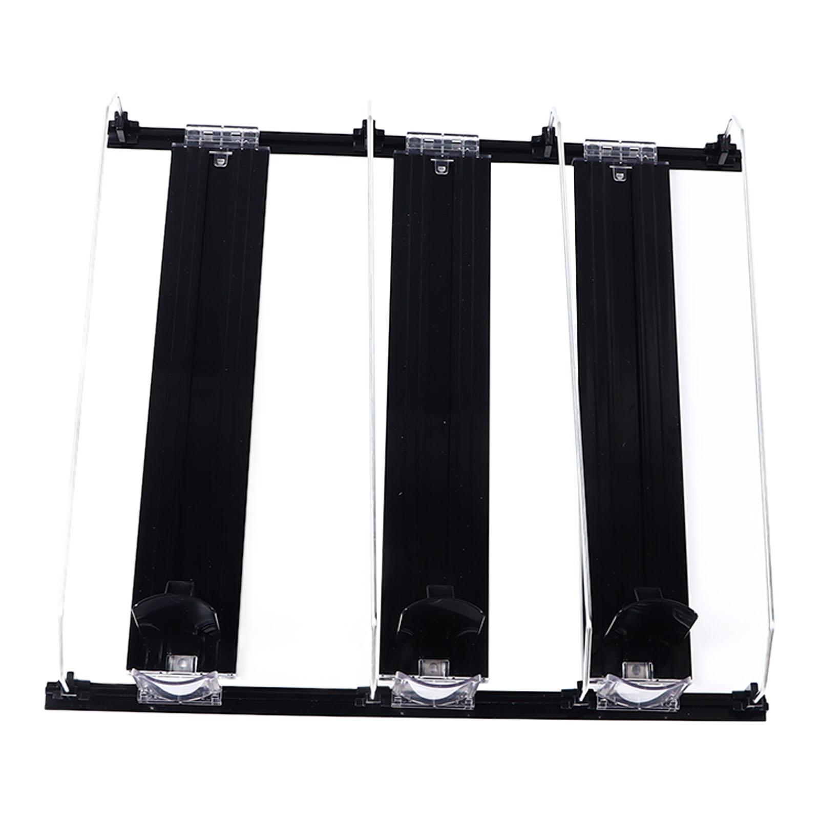 38cm Drink Organizer for Fridge Automatic Pusher Glide 12oz 16oz 20oz Soda Dispenser for Fridge Width Adjustable E чёрный