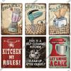 Putuo Decor Kitchen Slogan Vintage Tin Sign Plaque Metal Wall Art Stickers Cafe Kitchen Home Dinner Room Retro Poster Plate