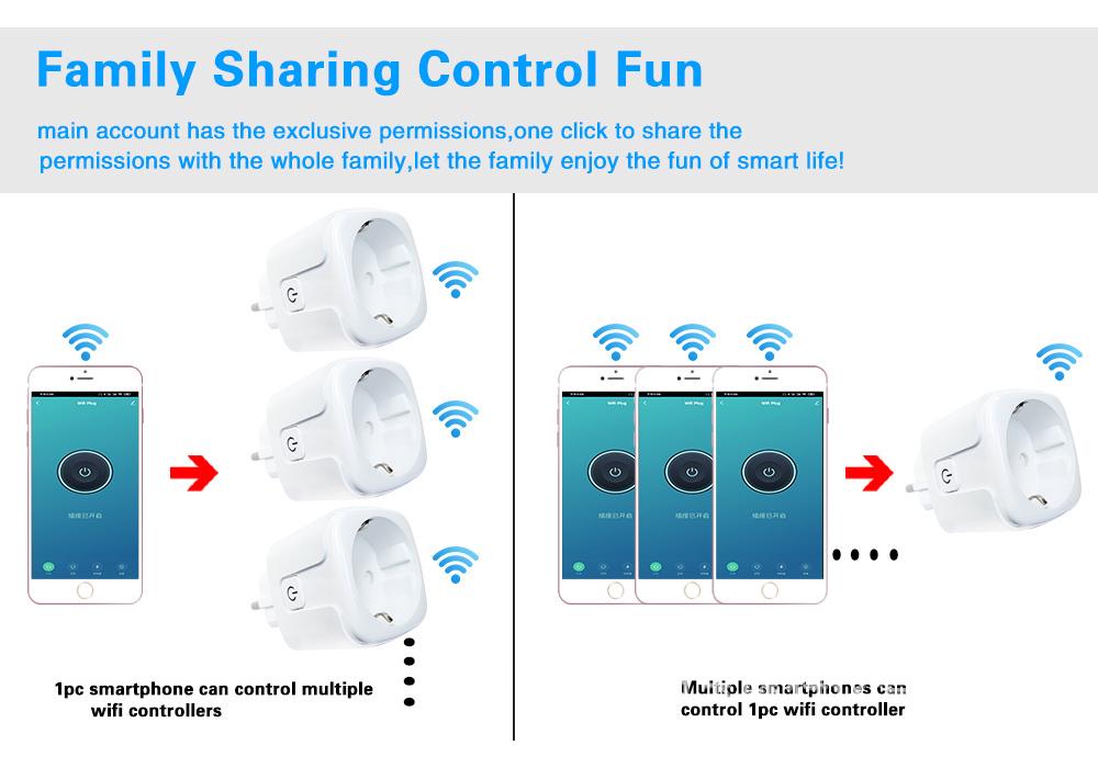 European Standard WiFi Smart Socket with Google Alexa/Alice Voice-Controlled Timing