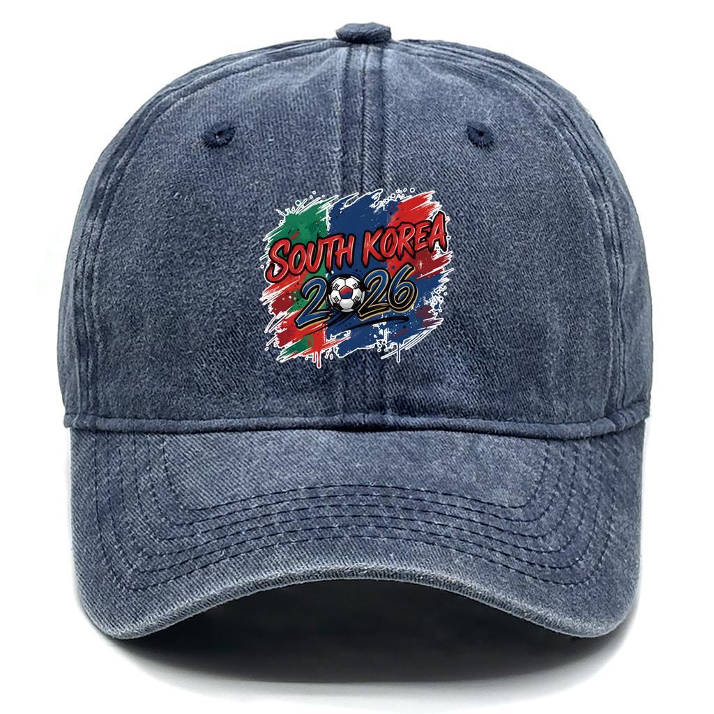 South Korea Flag Printed Baseball Hat Adjustable Sun Hat Unisex With Sweatband Trendy Lightweight Flat Cap For Street Style