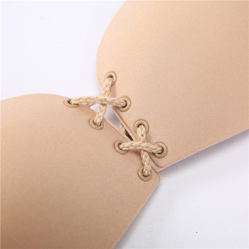 Invisible Silicone Sticky Bras For Women Adhesive Strapless Push Up Bralette Seamless Backless