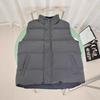 Unisex Black Label Stand Collar Down Vest - Warm, Thickened, Sleeveless, Short Gilet for Autumn/Winter.