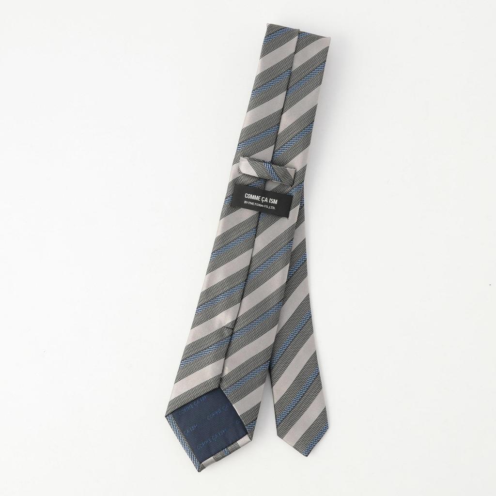 [Comme Ca Ism] Textured Weave Regimental Stripe Necktie 47-06NK06-205 Gray F