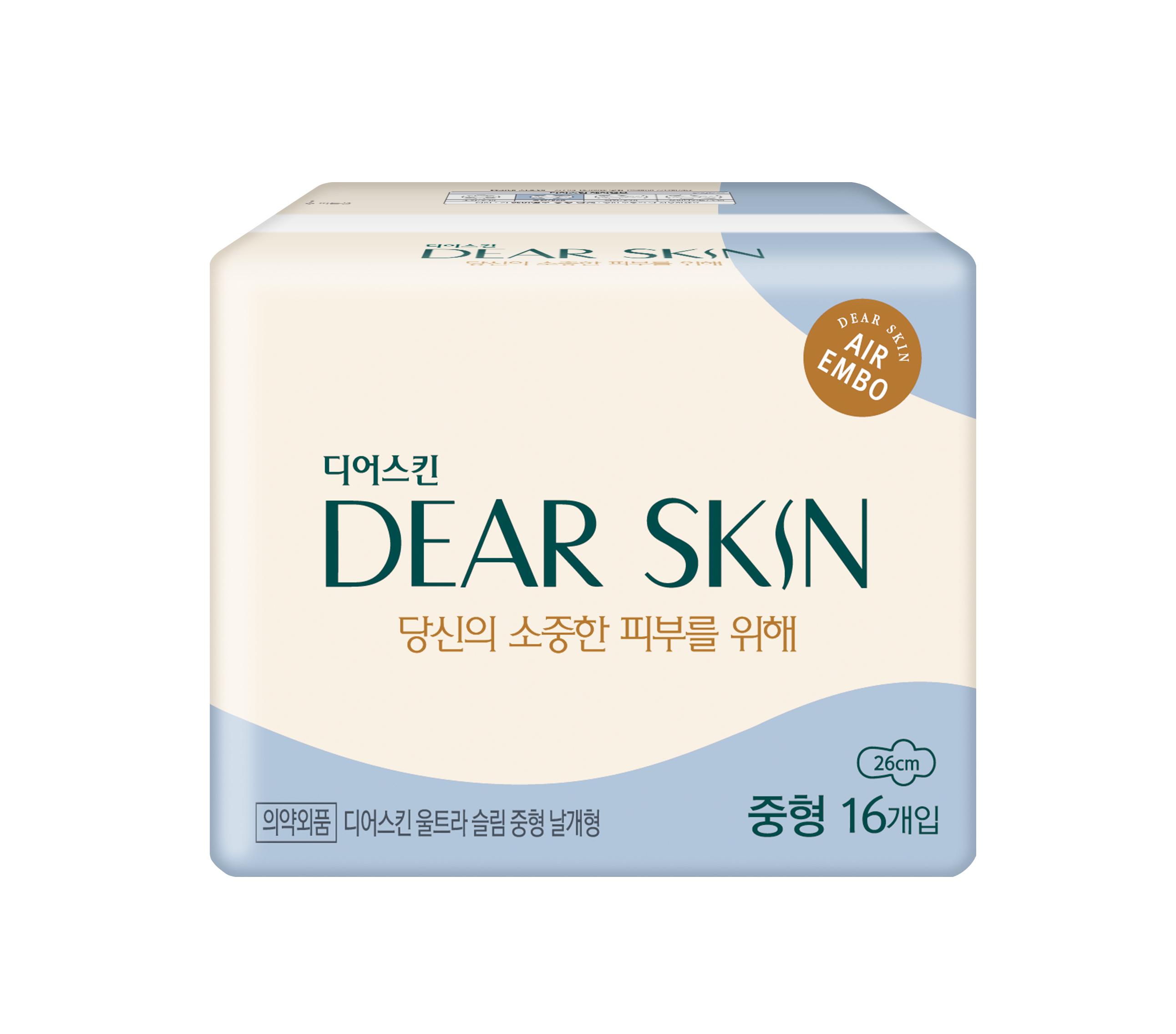

Гигиенические прокладки Dearskin Air Emboss, 9 видов, выберите 1 Medium 16P