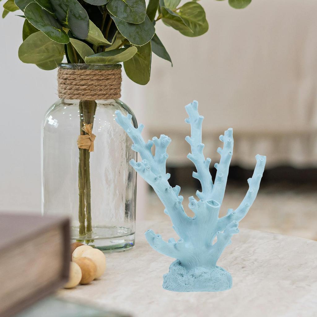 Elegant Resin Coral Decor Mediterranean Theme Serene Atmosphere Fish Tank Accessories Home Interior Enhancement