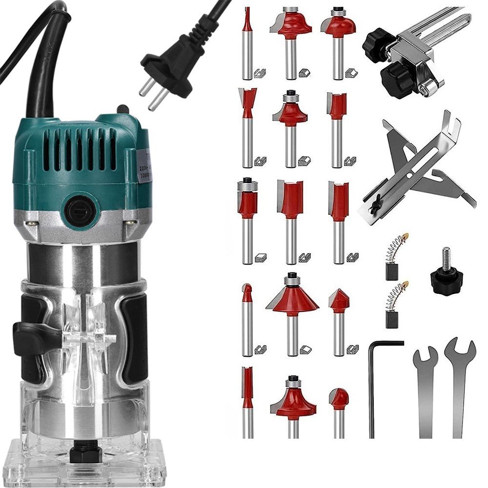 

US/EU Plug Electric Trimming Machine 800W Electric Trimmer Edge Joiners Milling Groove EU