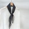 New ummer Silk French Black White Polka Dot Silk Scarf Elegant Thin Scarf Shawls And Wraps Neck Scarves