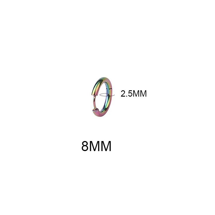 LATS 2024 New Simple Stainless Steel Small Hoop Earrings for Women Men 8mm To 20mm Round Cartilage Ear Piercing Fashion Zircon