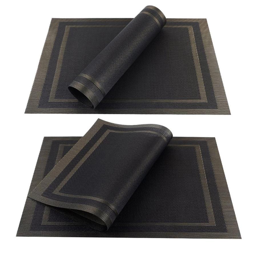 

WHQ 2 4 6 шт./лот клетчатые полосатые прямоугольные подставки для столовых приборов ПВХ обеденный стол модные подставки под диски подставки под миски водонепроницаемые подставки под стол 2 pcs