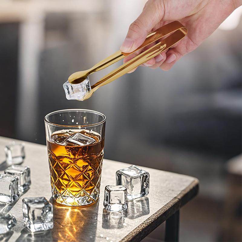1-4pc Stainless Steel Ice Sugar Tongs Food Clips Coffee Cubes BBQ Meat Tong Bread Food Clamp Restaurants Home Mini Kitchen Tool