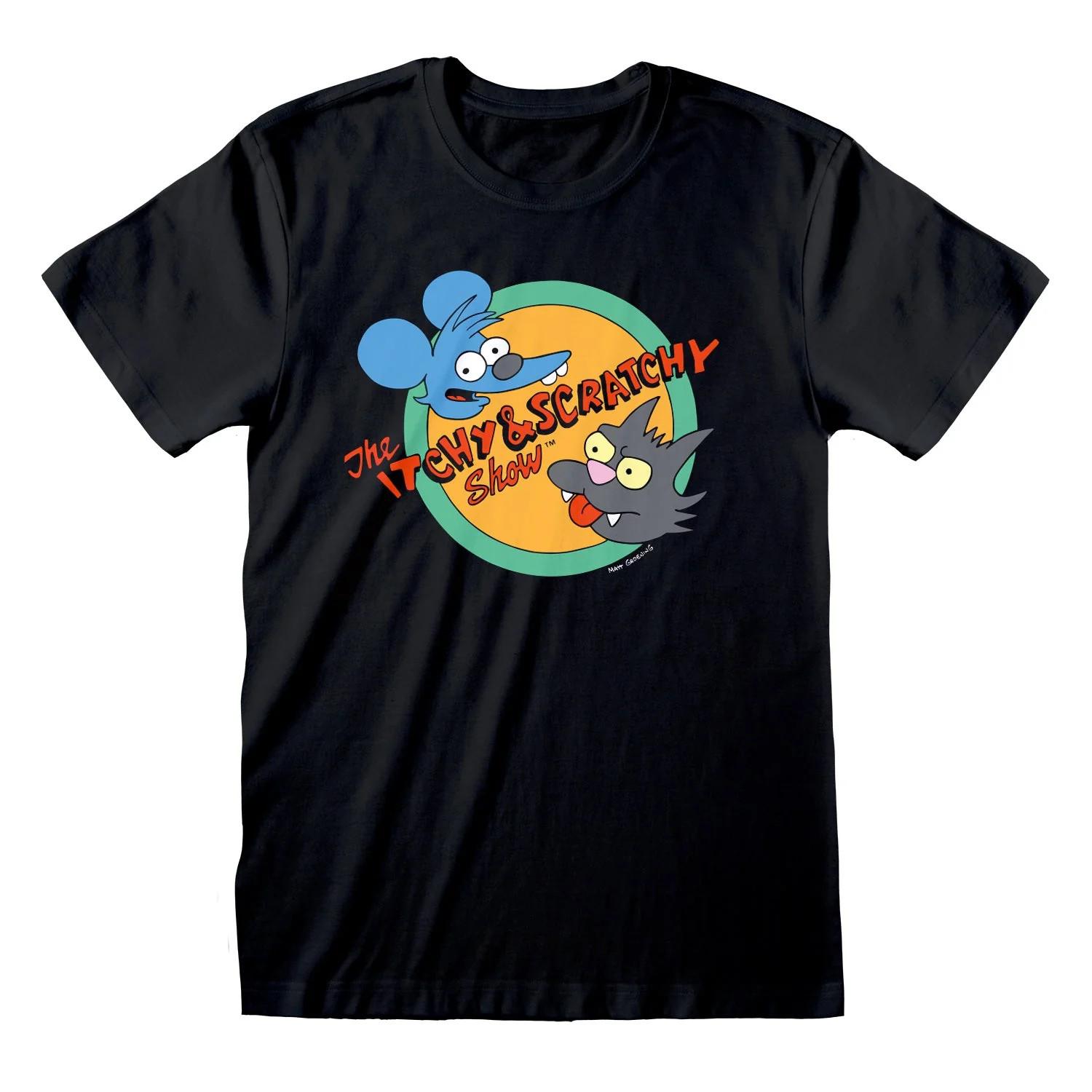 Simpsons Itchy And Scratchy Show Logo T-Shirt M