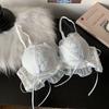 Japanese Sweet Underwear Women's Small Breasts Gather Without Steel Rings, Chest Lift Shows Big Lolita Cute Lace Girl Bra Cover