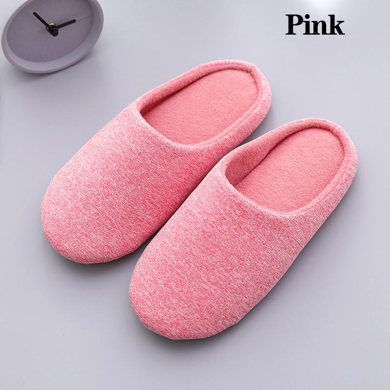 Unisex, Warm, Cotton, Slippers, EVA Foam, Solid Color, Anti-slip, House Shoes, Flat, Home, Autumn, Winter