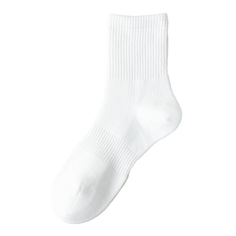 5 Pairs of Girls Spring and Autumn Pure Color Anti Pilling Boneless High Rubber Tube Socks