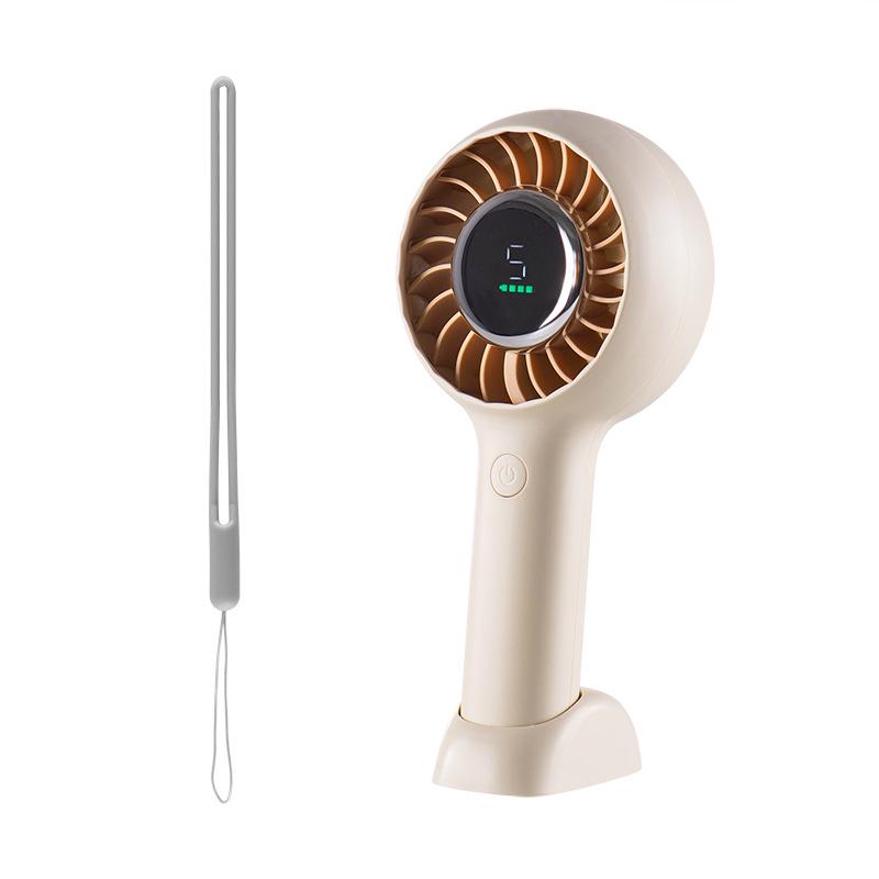 Five-Speed Portable High-Power Handheld & Desktop Fan with Display Screen