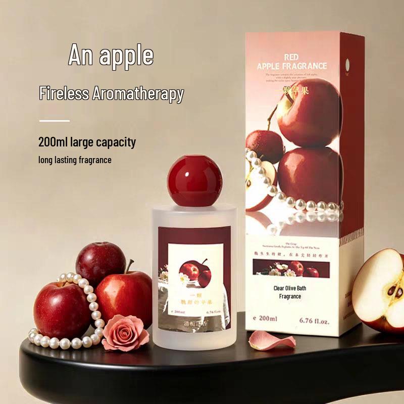 Qingzhi Muxiang Apple-Scented Flameless Aroma Diffuser - Long-lasting Home & Bathroom Fragrance.