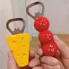 Magnetic Bottle Opener with Adorable Sugar Gourd&Cheese Design–Easy Refrigerator Magnet for Kitchen,Perfect for Home and Holiday