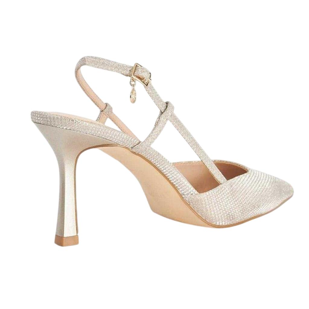 Dune London Womens/Ladies Composure Metallic Sling Back Party Stiletto Heel Pumps