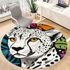 1pc Cheetah Safari Office Round Area Rug, Under Office Chairs Bedroom Living Room Home Decor, Room Deco, Available in Various Sizes