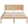 Brown Bed Frame 120 X 200 Cm Solid Pine Wood