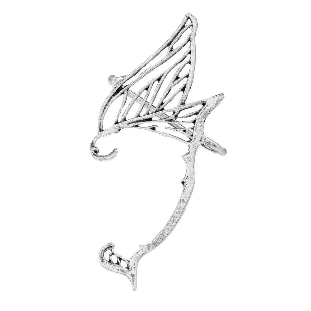 Pince d'oreille Elfe Couleur Or Antique Rétro Alliage Style Coréen Boucles d'oreilles Unilatérales Crochet d'oreille Accessoires de Bijoux Manchette d'oreille Cadeau pour Filles