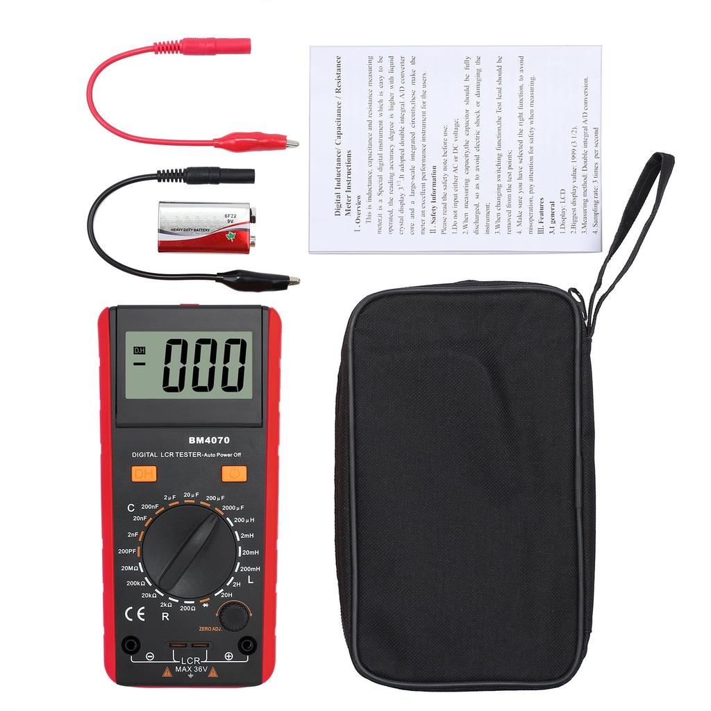 Proster Digital Capacitance LCR Continuity LCD Capacitor Auto Discharge Storage Pocket Meter, Meter, Inductance, Capacitance, Resistance, Diode,