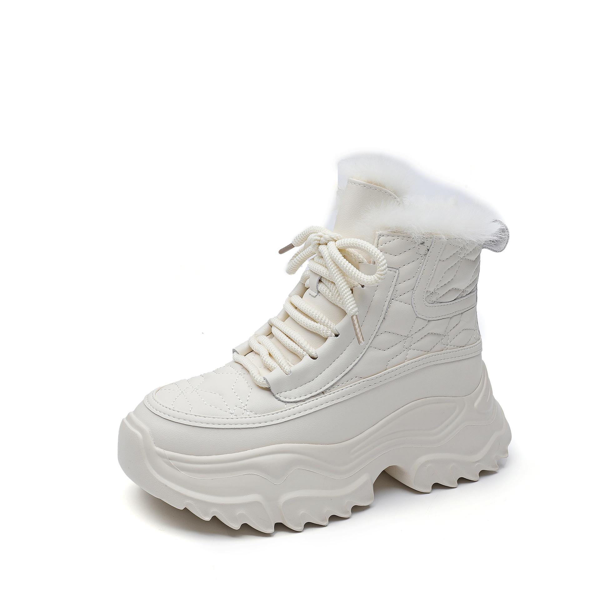 

Зимние ботинки для женщин. Зимняя женская обувь. Утепленные теплые ботинки с флисовой подкладкой и толстой подошвой. Короткие ботинки Northeast Viscera Can Be Small. 35 белый