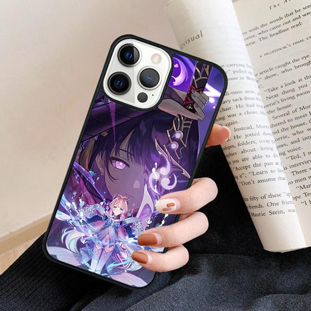 Raiden Shogun Genshin Impact Handyhülle Cover Für iPhone 17 Air 16 15 14 plus 12 13 pro max Hülle Shell Fundas