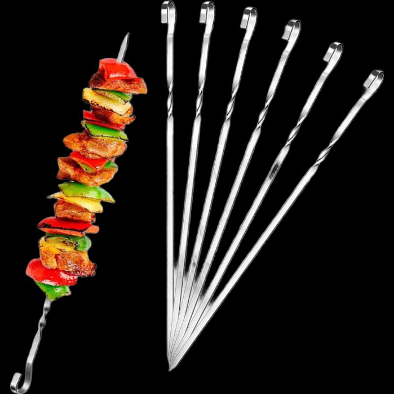 OEING Stainless Steel Hanging BBQ Skewers 60cm