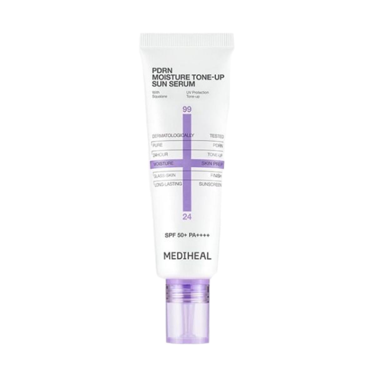 Mediheal PDRN Rosé Tone-Up Moisture Sun Serum Smooth Face Base SPF50+ PA++++ 50ml (1ea)