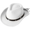JYL TS DIY Suede Cowboy Hat Outdoor Casual Cap Suede Fabric