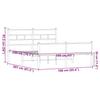 Metal Bed Frame without Mattress Brown Oak Effect 160x200 cm