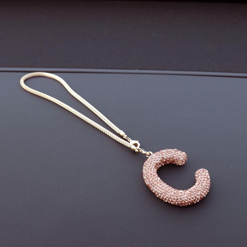Rhinestone Bow Polymer Clay Rearview Mirror Ornament for Women