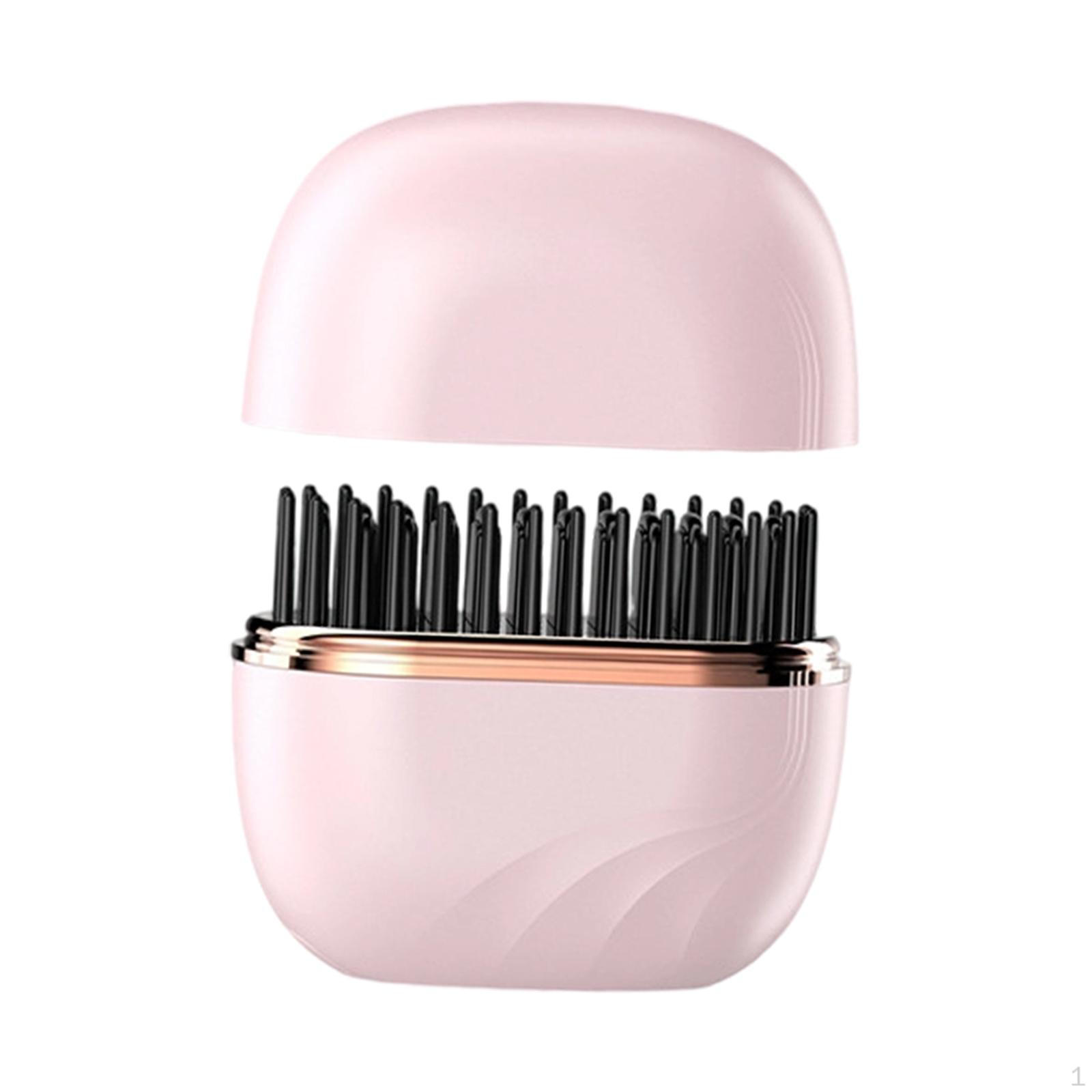 

Cordless Hair Straightener with Brush And Mini Straightening Comb, Rechargeable , Even Heat рожевий