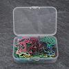 60pcs Plastic-coated Metal Paper Clip 12 Kinds Memo Clips Bookmarks Office Supplies  Office