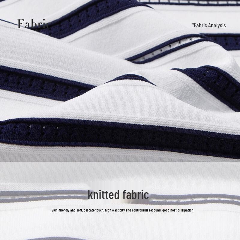 Navigare Women's Striped Knit Polo Shirt with Cutouts