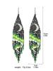 European and American Retro Rice Bead Long Fringed Earrings for Women, Bohemian Hand-woven Earrings