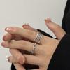 Irregular Retro Rope Knot Adjustable Ring for Women - Stackable & Unique Design