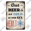 Putuo Decor Funny Beer Metal Sign Vintage Plaque Tin Sign Alcohol Drinker Sign for Bar Pub Club Man Cave Kitchen Wall Decoration