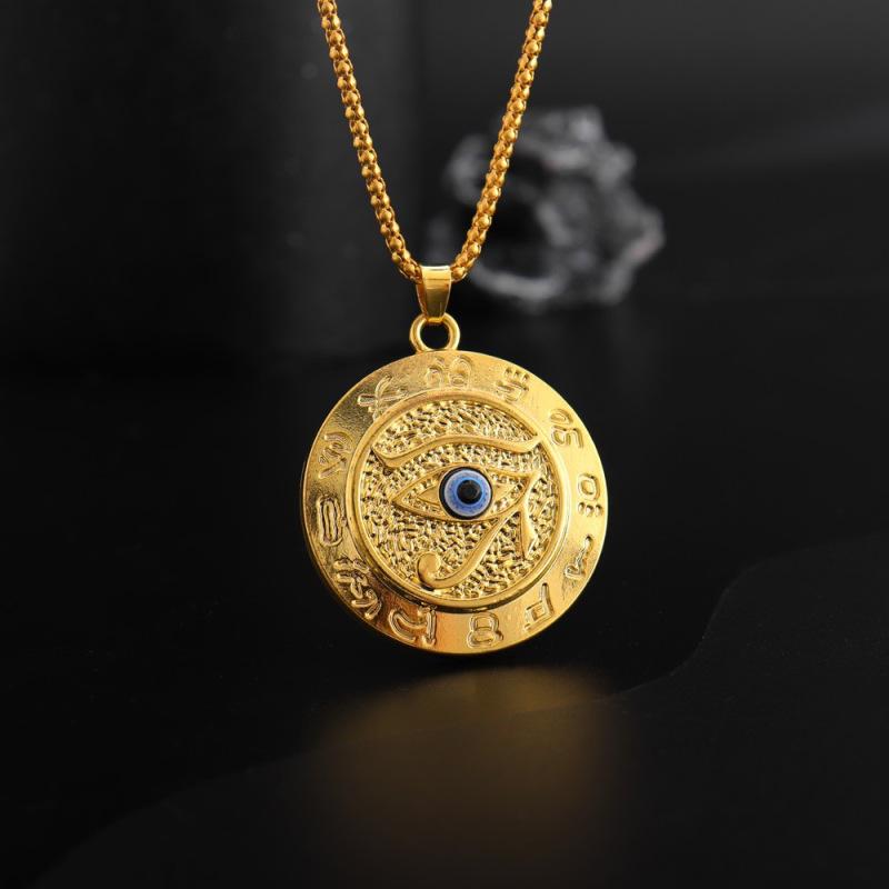 Eye of Horus Necklace - Titanium/Stainless Steel Pendant