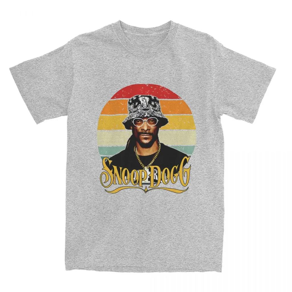 Men T-Shirt Snoop Dogg Rapper Hip Hop Leisure Pure Cotton Tees Short Sleeve T Shirts Crewneck Clothing 4XL 5XL