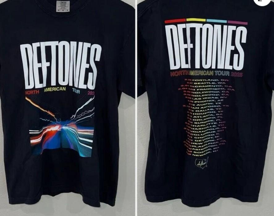 

Deftones Тур 2025 Мерч Североамериканские Даты Футболка Унисекс Футболка L