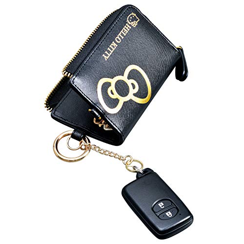 SEIWA Autozubehör Hello Kitty Schlüsseletui KT532 Smart Key Plus Kartenaufbewahrung S&G Schwarz Gold HELLO KITTY