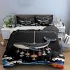 Whale, Stars, Waves Pattern. Bedding Sets Duvet Cover Sets Duvet Covers Pillowcases(1 * Duvet Cover 2 * Pillowcases, Without Duvet Insert)