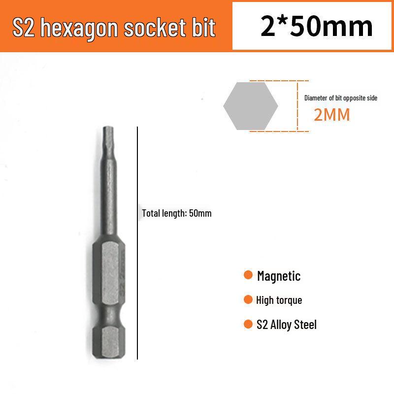 Hex Bit Set for Drills: Super Hard S2 Industrial Extended Screwdriver and Wrench Bits
