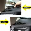 Fiber trument Side Air Outlet Vent Frame Cover Trim For BMW 7 Series 2009-14