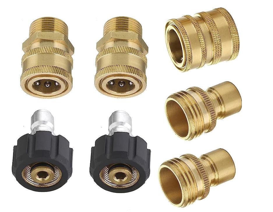 Cross-Border High-Pressure Washer Quick Disconnect Kit: 3/8 Quick Connect, M22 Water Gun Hose Connector, Explosion-Proof.