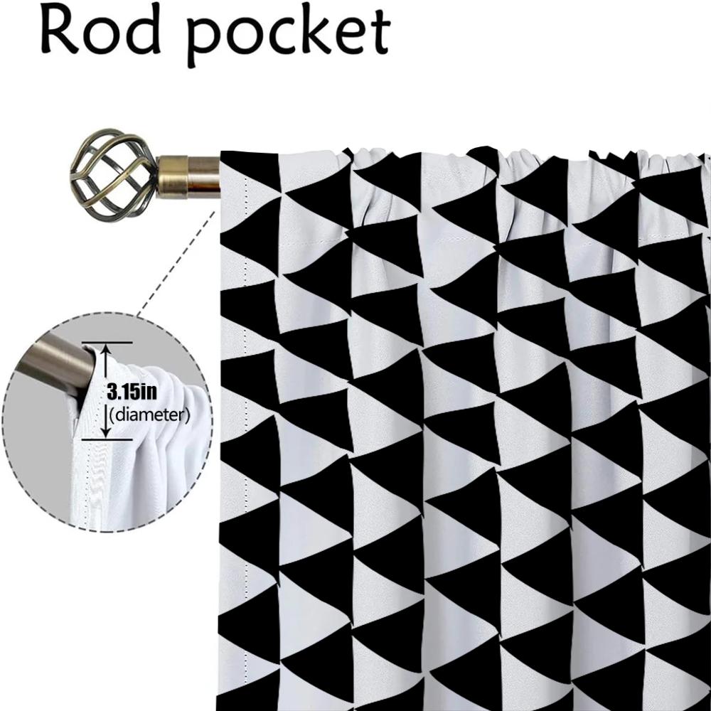 Black White Kitchen Curtains Living Room Curtain Halloween Decoration Partition Blinds Shades Home Interior Made Of Polyester Great Decor