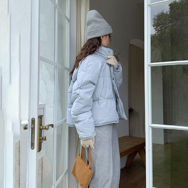 Jachetă de puf Jachetă de iarnă pentru damă Jachetă de puf de rață albă Jachetă scurtă de pâine pentru femei