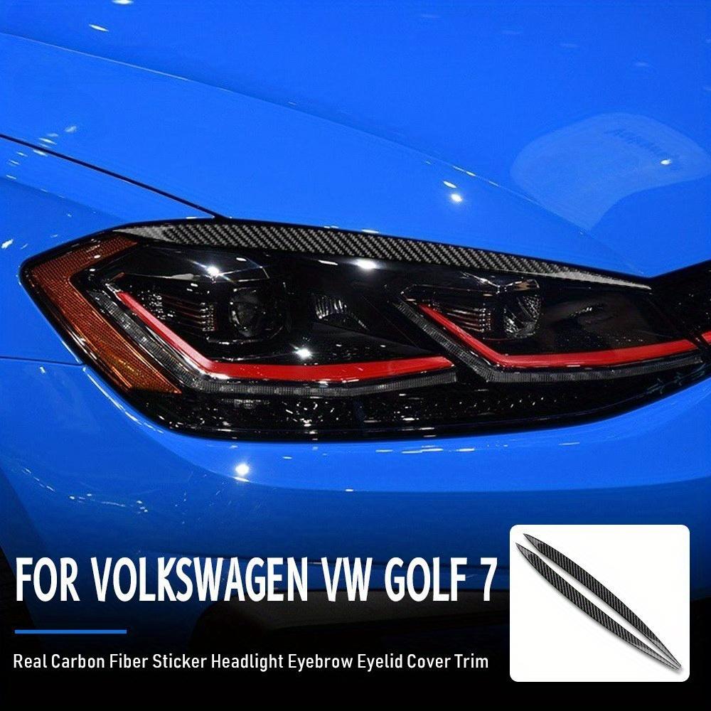 Carbon Fiber Car LED Headlight Protector Head Lamp Eyebrow Sticker Trim For VW Golf 7 GTI MK7 2013-2017 Auto Interior Accessorie